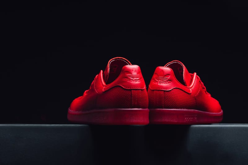 Adidas stan smith red junior best sale