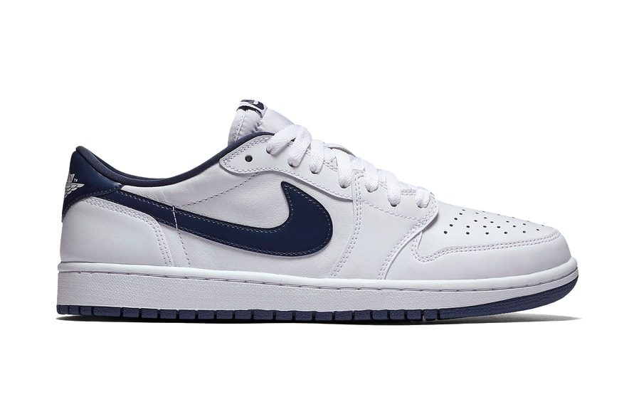 Air Jordan 1 Retro Low OG in White and Midnight Navy | Hypebeast