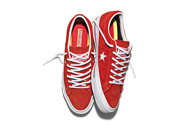 Converse one on sale star red suede