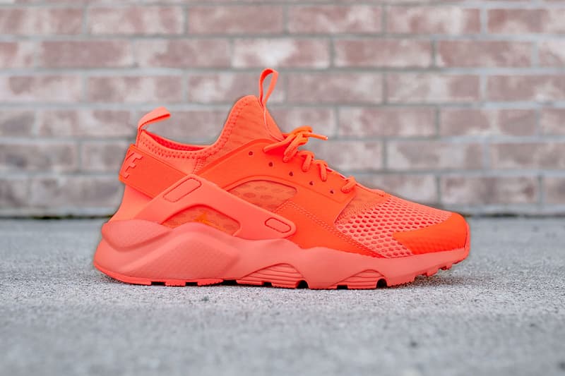 nike air huarache orange and black