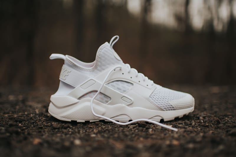 Nike Air Huarache Run Ultra BR Triple White Sneaker Hypebeast