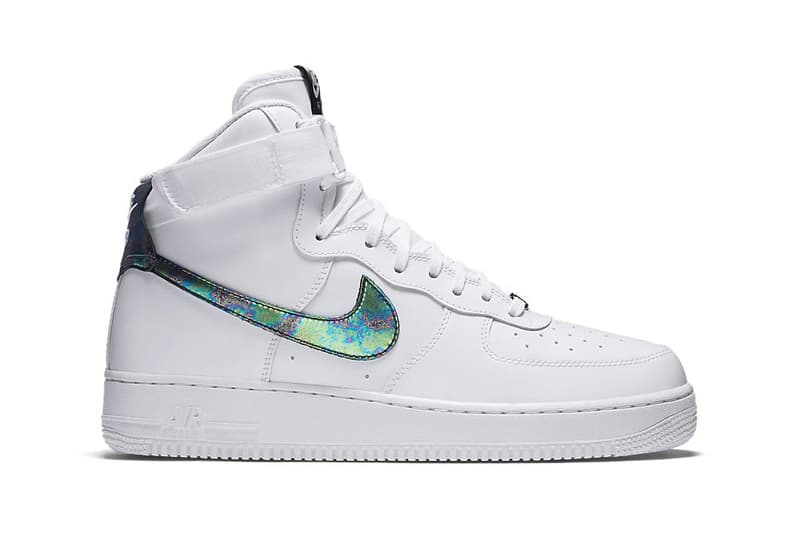 nike air force iridescent white