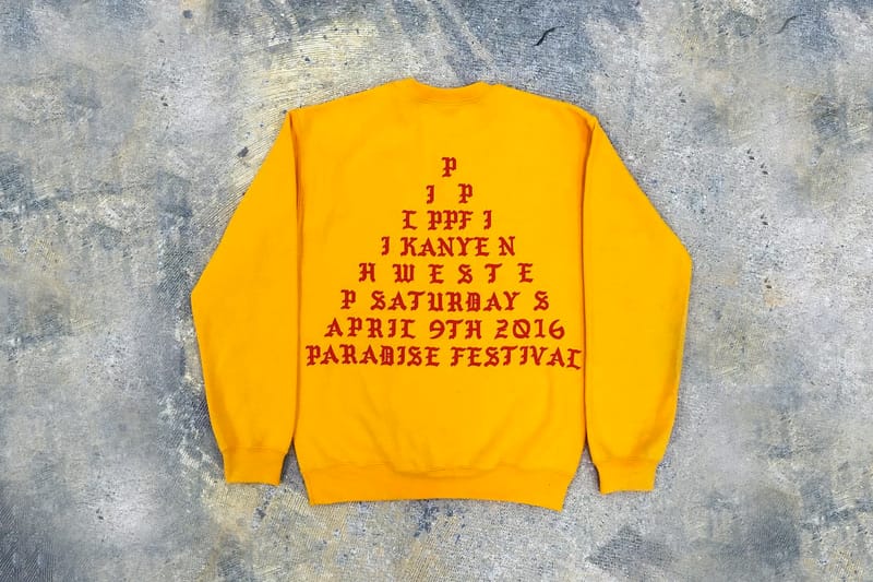 Kanye West Paradise Festival Merchandise | Hypebeast