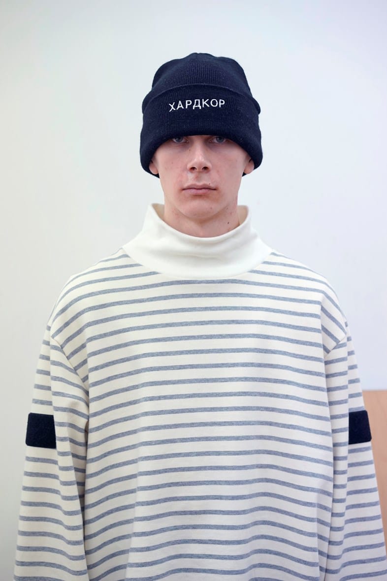 Gosha rubchinskiy black outlet graphic knit turtleneck