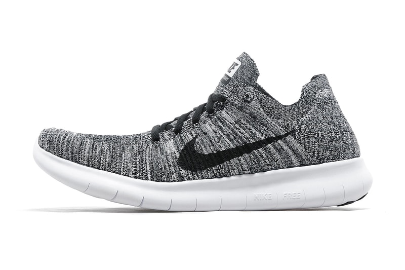 nike free rn flyknit oreo