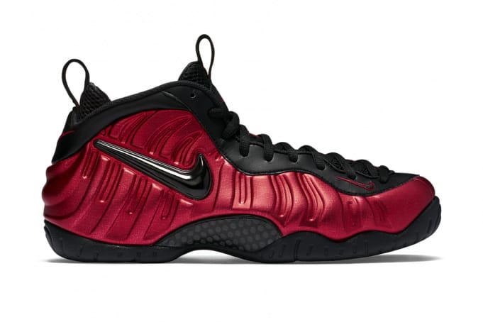 Nike foamposite red store and black