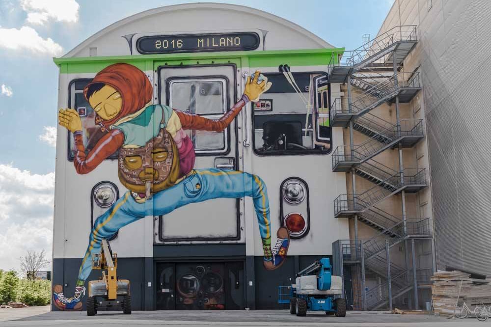 Os Gemeos дебютирует в Милане с фреской, посвященной поезду