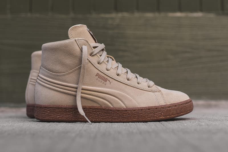 PUMA Suede Emboss Mid in Arabian Spice and Pale Khaki