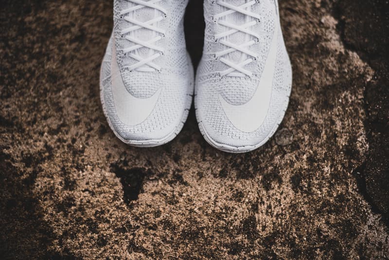 nike free flyknit mercurial superfly triple white