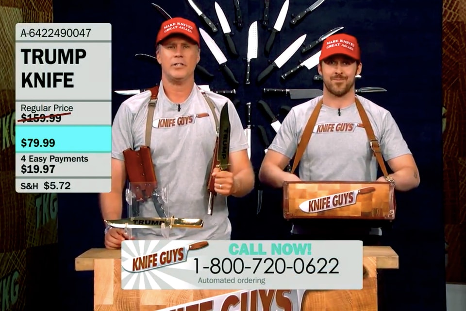 Will Ferrell and Ryan Gosling as The Knife Guys on Jimmy Kimmel Hypebeast