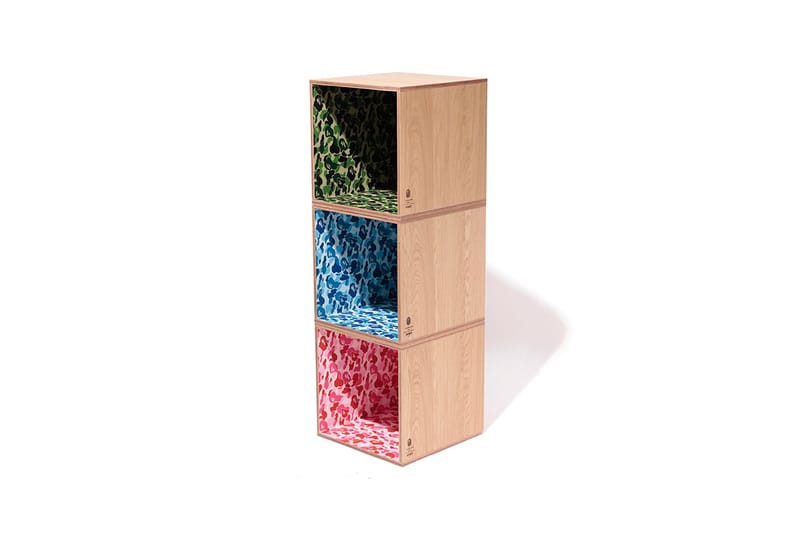 BAPE KARIMOKU SHELF エイプ カリモク シェルフ BAPE X FABRICK X KARIMOKU 】 ABC CAMO SQUARE SHELF BAPE HOME