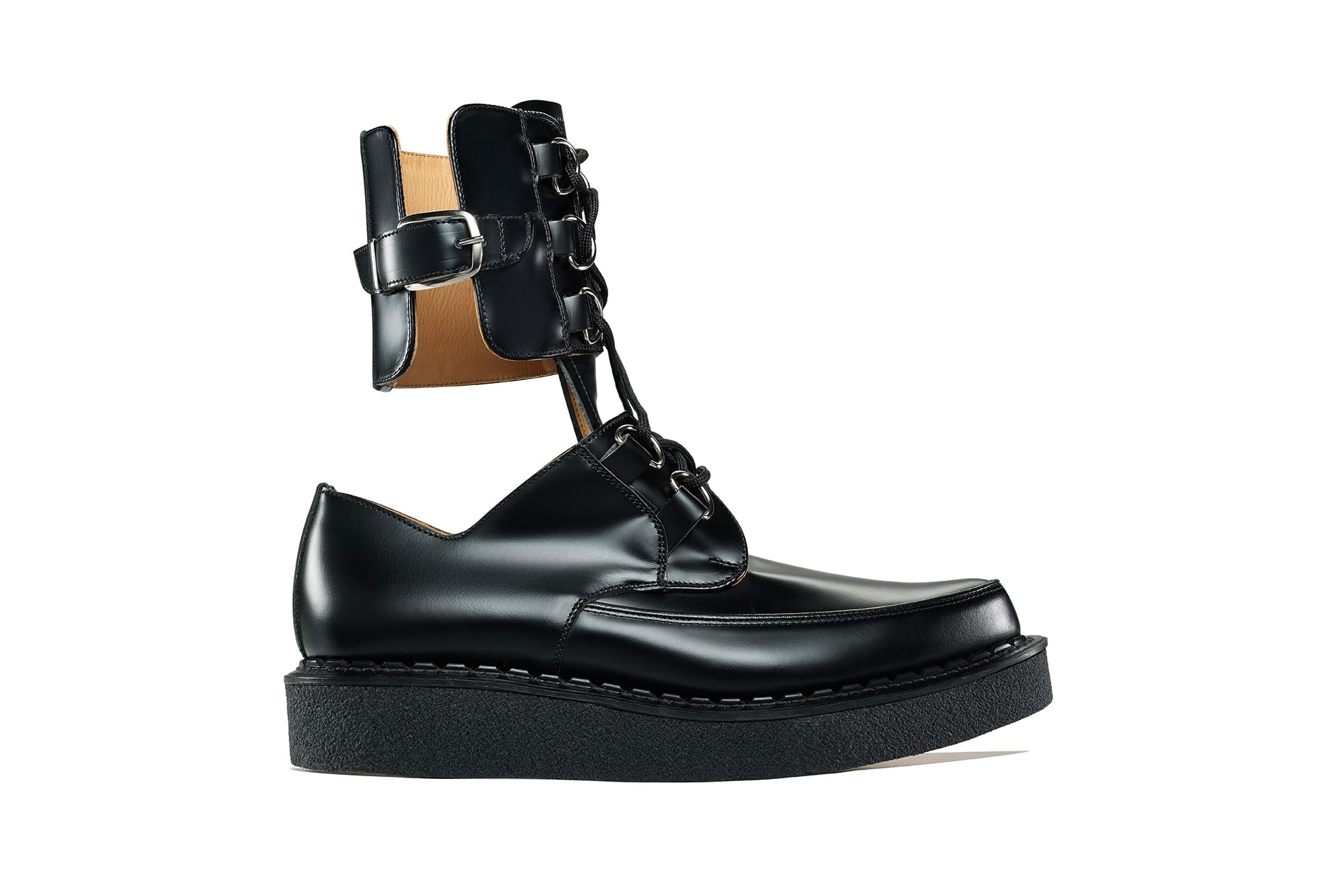 George Cox COMME des GARCONS Homme Plus Black Leather Creepers 