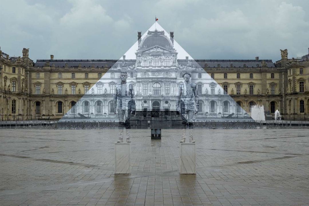 Художник JR и Лю Болин совместно работают над «Скрытой» пирамидой Лувра