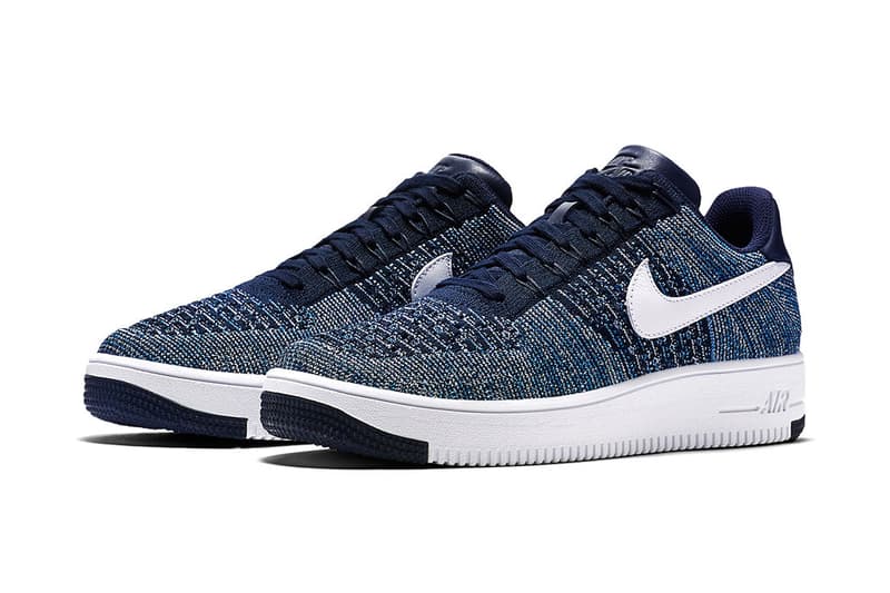 Nike Air Force 1 Flyknit Navy Sneaker | Hypebeast