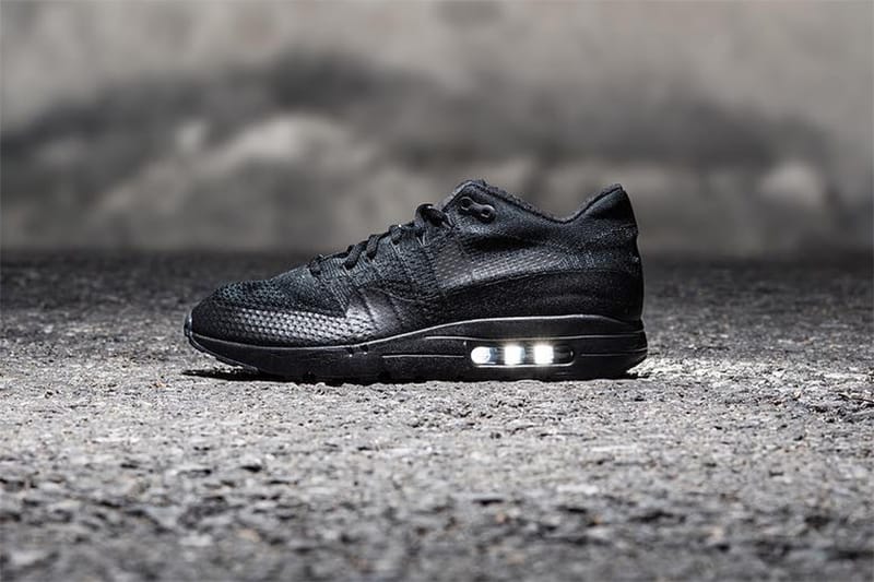 Nike Air Max 1 Ultra Flyknit Triple Black Colorway Hypebeast