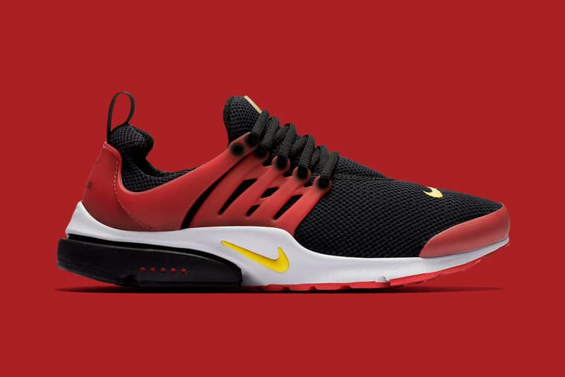 nike air presto red grey