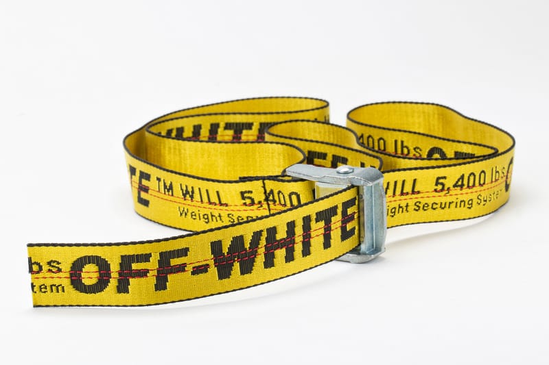 Lot 2 Classic Industrial Belt OFF-WHITE Yellow / Black White / Pink Strap  Logo