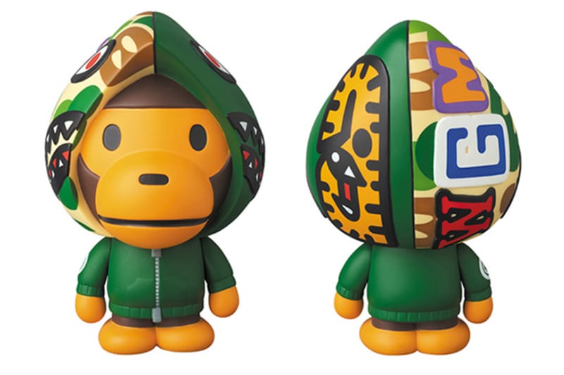 BAPE x Medicom Toy VCD Baby Milo Shark Hoodie Figurine ...