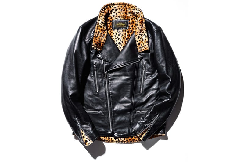 Leopard print cheap leather jacket