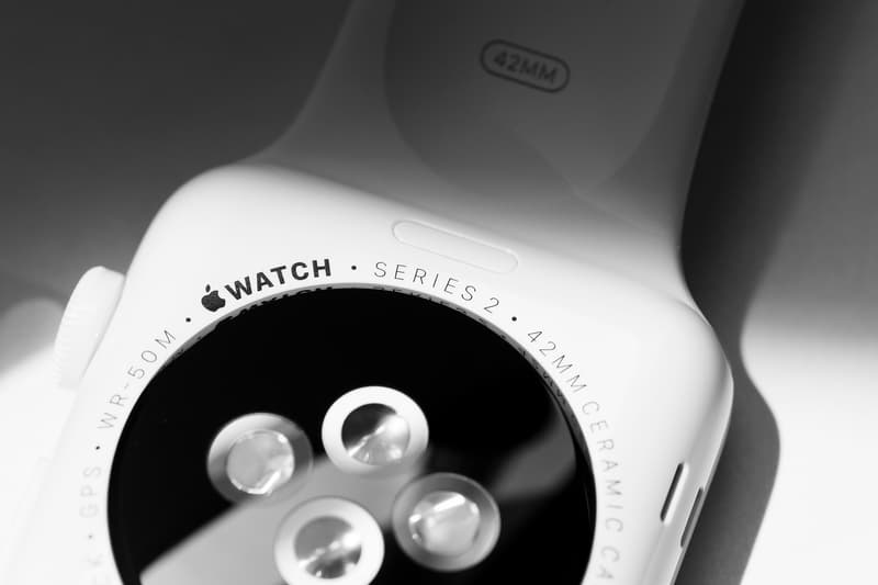 white ceramic apple watch series 5