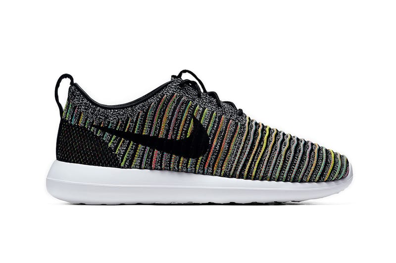 Nike roshe run flyknit multicolor on sale