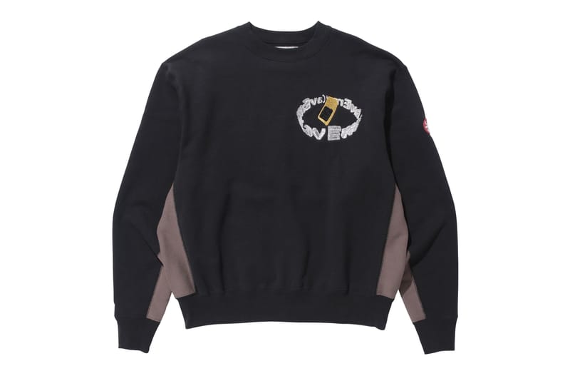 Cav empt スウェットシャツ シーイー C.E 日本製 WHITE LINE CREW NECK SWEAT ホワイト