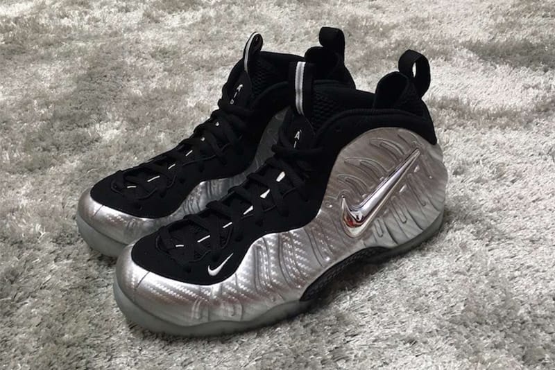 Black and shop silver foamposites