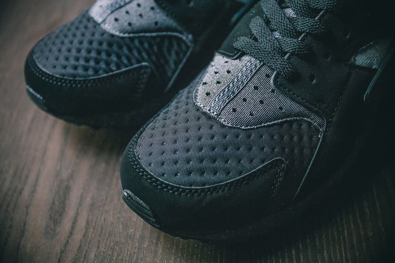 nike air trainer huarache black grey