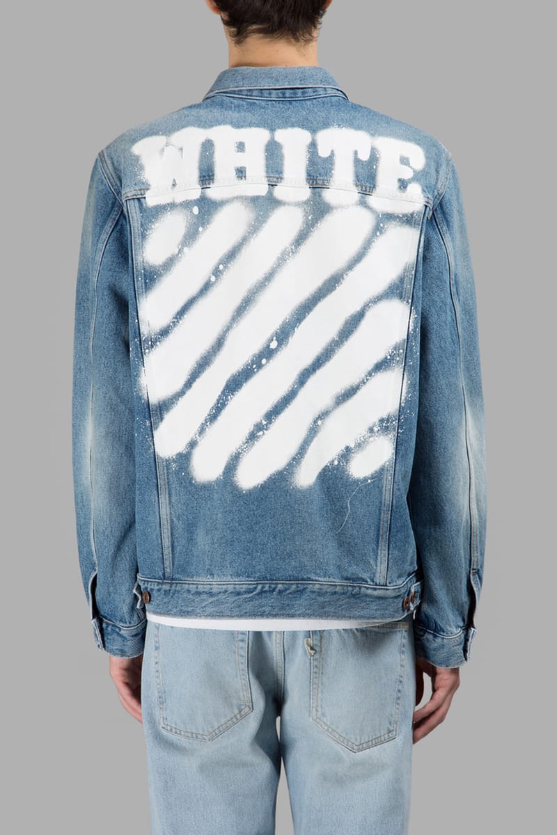 Off white spray denim on sale jacket