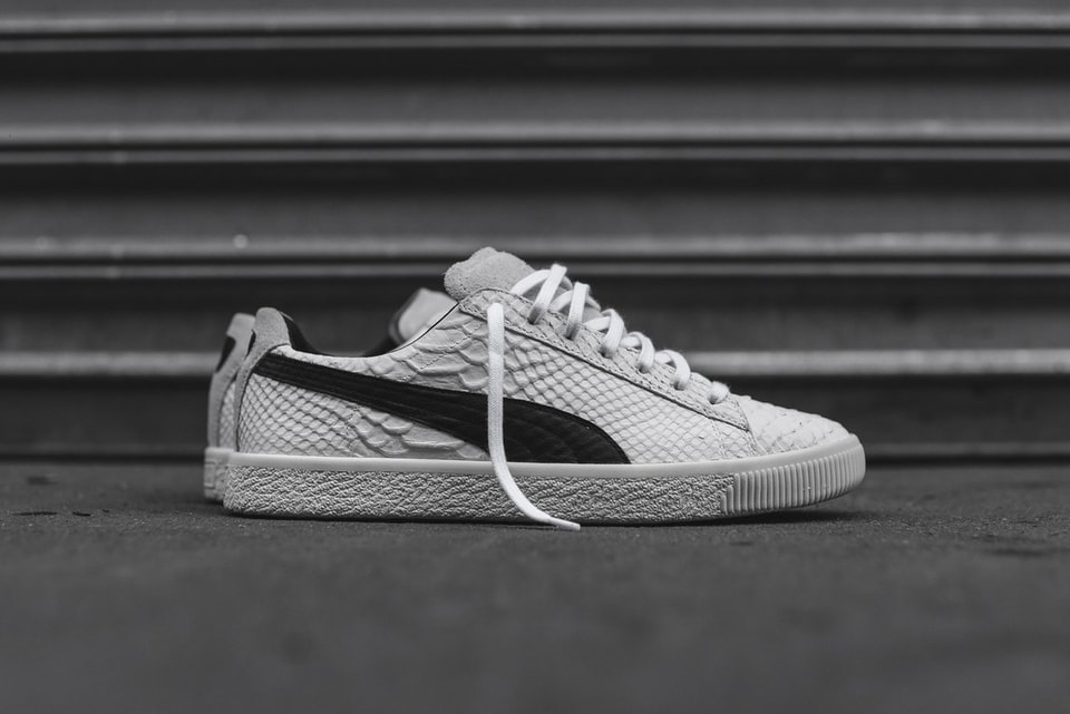 puma clyde snake embroidery
