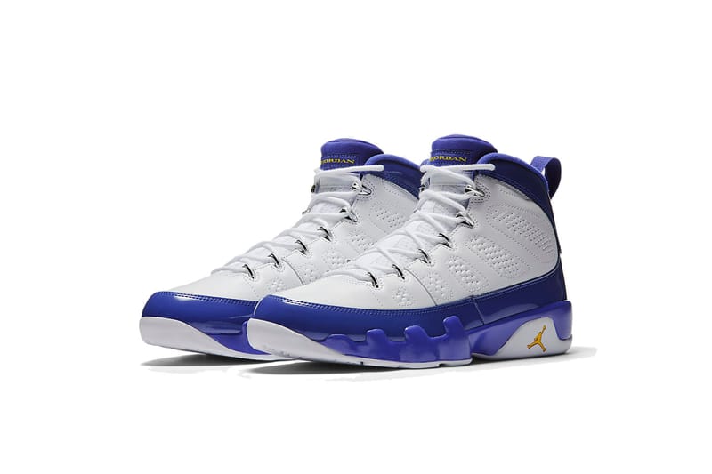 Royal blue and hot sale yellow jordan 9s