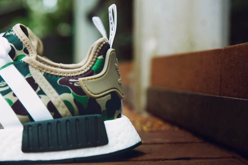 Nmd x hotsell bape on feet