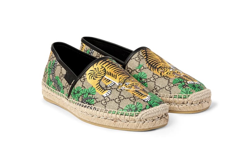gucci tiger print shoes