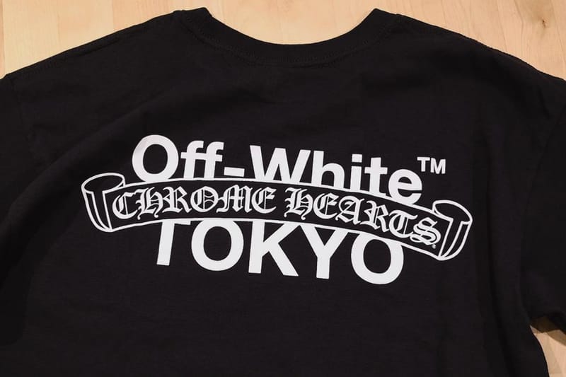 CHROME HEARTS × OFF-WHITE TOKYO Tシャツ柄デザインプリント - トップス