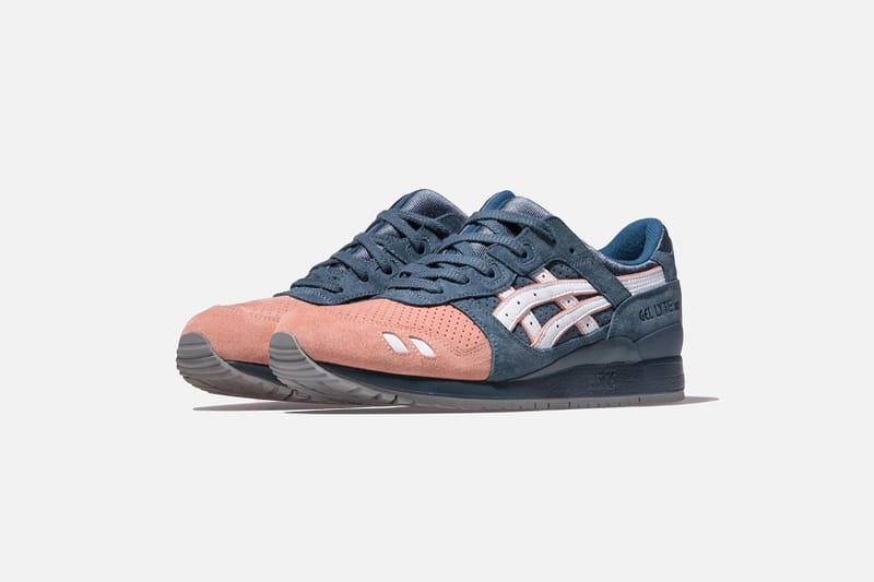 Ronnie fieg x asics gel lyte store iii salmon toe