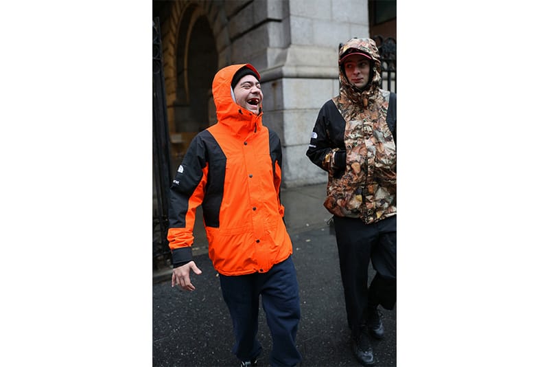 Supreme north deals face jacket orange