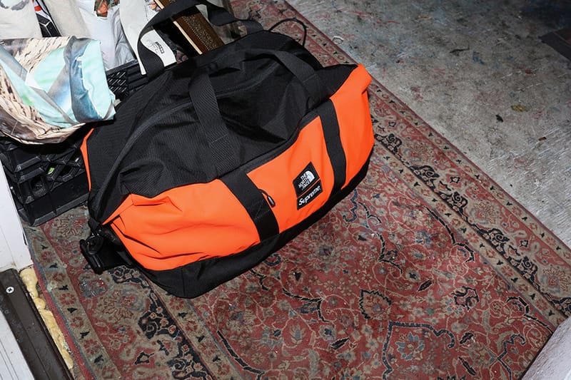 Supreme x north outlet face duffel bag