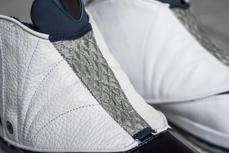 Jordan 16 blue and on sale white