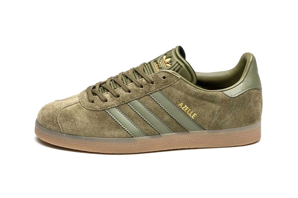 adidas Gazelle in Olive Cargo with Gum Sole | HYPEBEAST