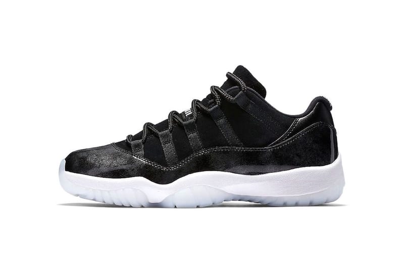 Jordan 11 low store cut black and white