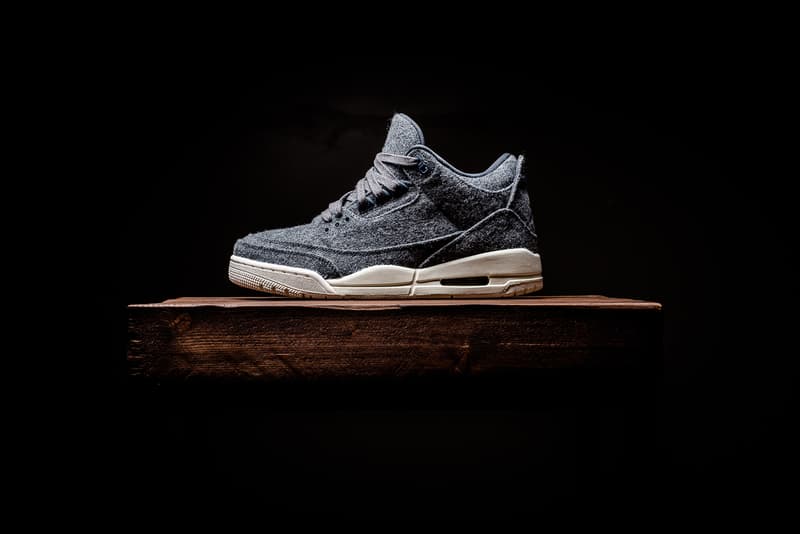 jordan 3 wool on feet