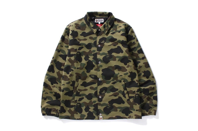 Bape coach jacket on sale camo