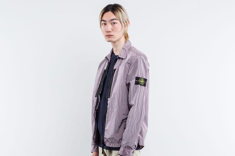 Stone island pink on sale nylon metal overshirt