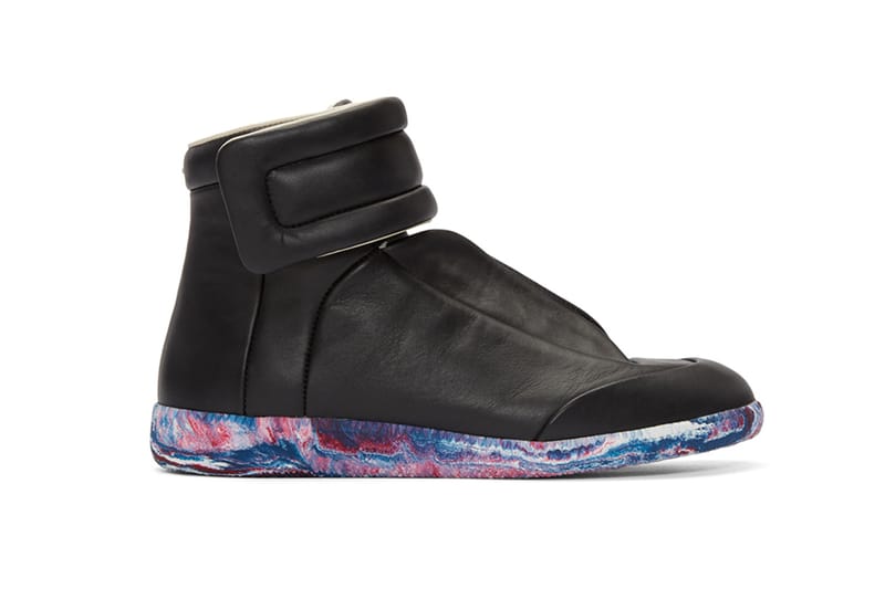 Maison margiela future discount iridescent high top sneakers