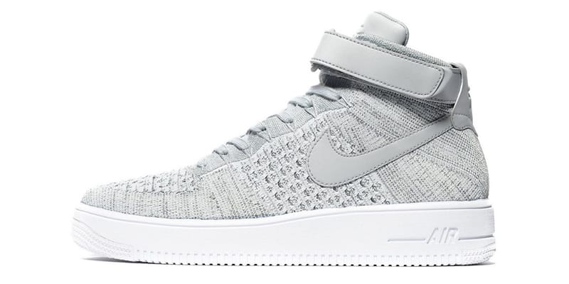 Nike air force 1 flyknit womens grey online