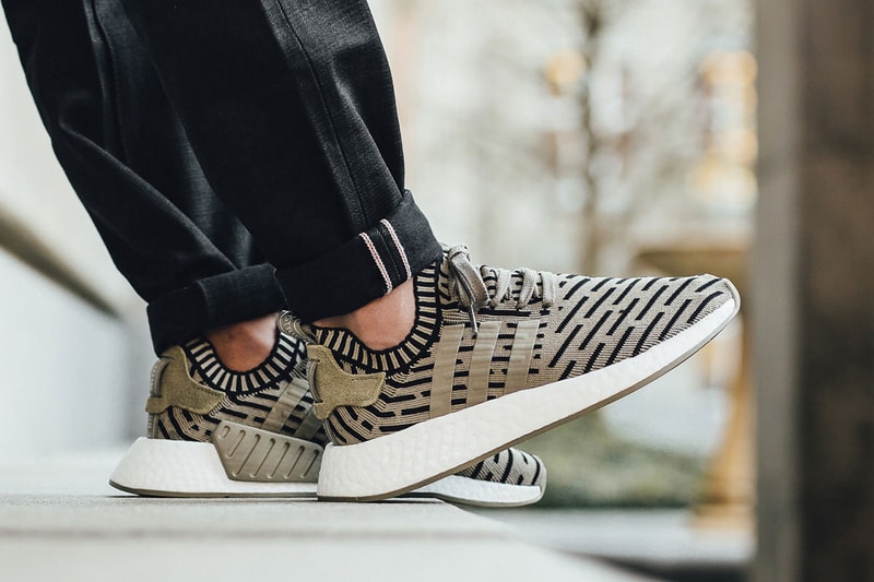 On Feet adidas NMD R2 Black Olive Green | Hypebeast