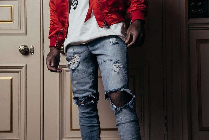 Hypebeast ripped hot sale jeans