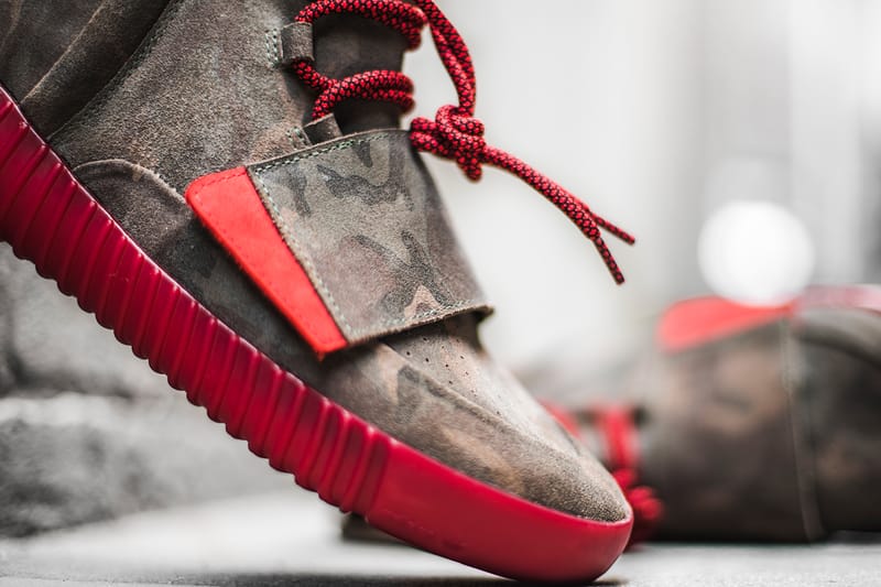 Custom red yeezy discount boost