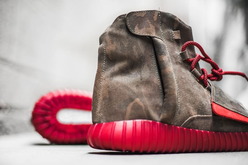 Red store yeezy 750