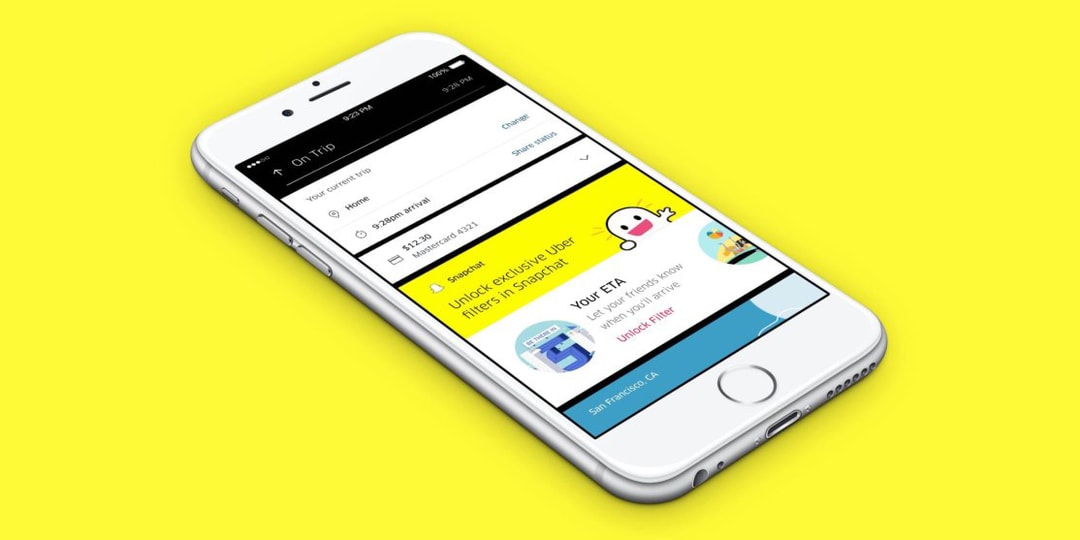 Uber теперь позволяет использовать пользовательские фильтры Snapchat и напрямую находить друзей